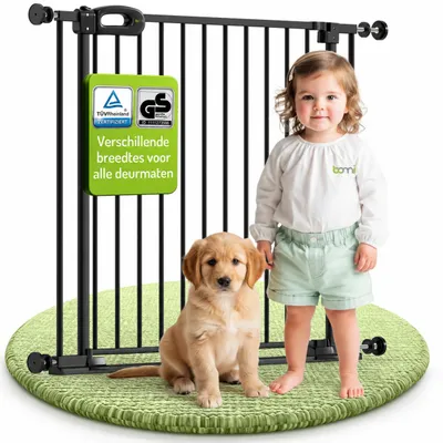 Productafbeelding van Türschutzgitter Merle 95-103 cm (FlatStep - Schwarz), AI-gegenereerde afbeelding