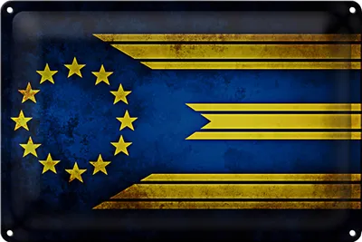Produktbild von Blechschild Flagge 30x20cm Europa Fahne