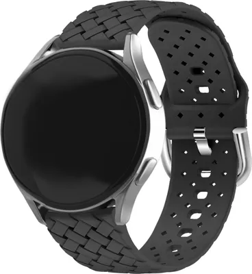 Produktbild von Strap-it Samsung Galaxy Watch 6 - 44mm Gewebtes Silikon Armband (Schwarz)