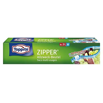 Obrázok produktu pre Toppits Zipper 3 litre na mrazenie, aby sa udržala čerstvosť pomocou zipsu Zipper