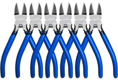 Productafbeelding van KAIHAOWIN Draadknipper, set van 6, 160mm tang voor het knippen van zachte draden, geschikt voor modelbouw, elektronica en kabelbinders