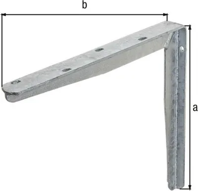 Image de Console L.400mm H.300mm STA brut TZN Trgf.145kg GAH