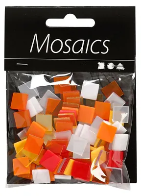 Image de Mini Mozaiek Rood/Oranje 1x1mm, 25 gram
