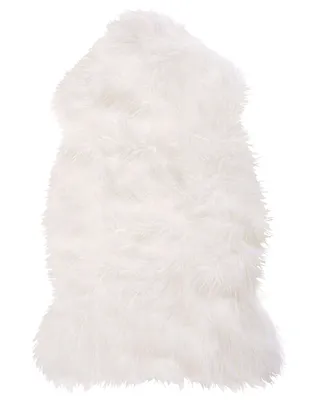 Obrázek produktu pro BELIANI Ekologická ovčí kůže, bílý polyester. Nepravidelný tvar. Strojově tkané. Elegantní design