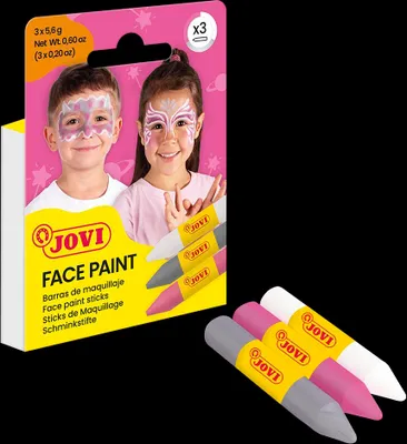 Image de Jovi 175FA Set de couleurs pour le visage rose, argent et blanc