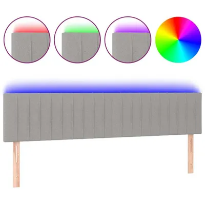 Immagine prodotto di vidaXL Testiera LED Grigio chiaro 160x5x78/88 cm Tessuto