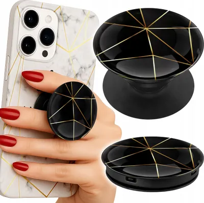 Produktbild von Handyhalter Popsocket Fingerhalter / Stander - ZŁOTE RAMKI ELEGANCKIE WZORY