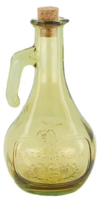 Image de Dijk Bouteille d'huile jaune Bouteille de vinaigre verre 20 cm Bouteille de verre
