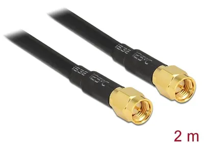 Produktbild von DeLOCK 88892, 2 m, LMR195, SMA, SMA, Schwarz