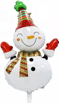 Immagine prodotto di Pallone in foil natalizio - Pupazzo di neve rosso, ca. 109 x 69 cm - Pallone in foil grande XL Babbo Natale, albero di Natale, elio, decorazione festa di Natale Kopper-24