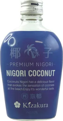 Produktbild von [ 300ml ] KIZAKURA Sake Kokosnuss Nigori aus Japan, alc. 10% vol / Nigori Coconut