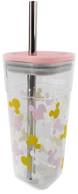 Zdjęcie produktu dla Kubek do picia Disney Minnie Mouse 540 ml ze słomką i pokrywką ze stali nierdzewnej