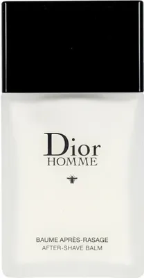 A product shot of a Dior Homme After-Shave Balm bottle.