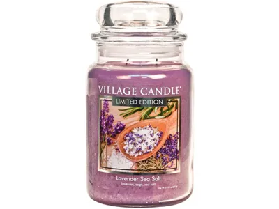 Obrázek produktu pro Village Candle Lavender Sea Salt 602g vonná svíčka ve skle Levandule s mořskou solí