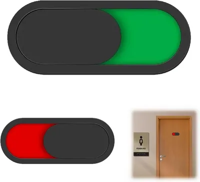 Image de Plaque de porte - Ne pas déranger - Occupé/Libre - Panneau pour toilettes/bureau - Panneau d'intimité - Interrupteur d'état rouge/vert - Plaque de porte