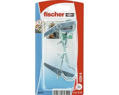 Obrázok produktu pre Fischer 84342, Kotva na dutú stenu, Tehla, Betón, Sadrovláknitá doska, Kov, Strieborná, CE, 95 mm