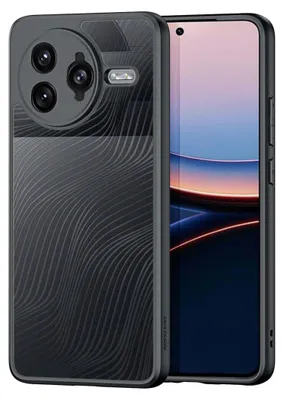 A smartphone case is shown next to a smartphone.