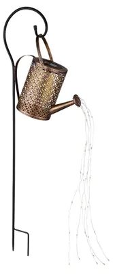 Produktbild von LED Solarleuchte, Gießkanne, gold, Erdspieß, H 85 cm