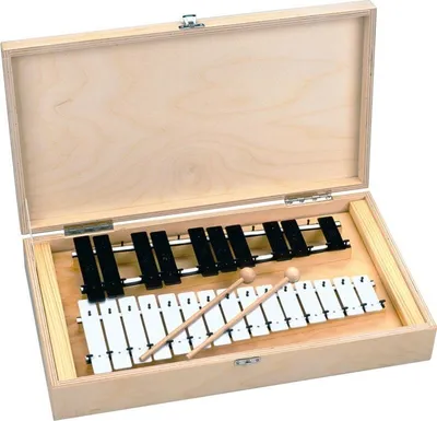 Image de GOLDON - Métallophone chromatique dans un coffret en bois - 25 lames (11085)