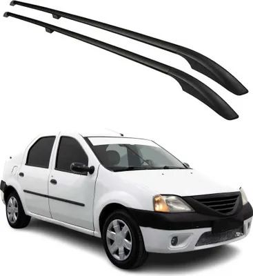 Image de Barres de toit longitudinales pour Dacia Logan 2006-2013 Aluminium Noir