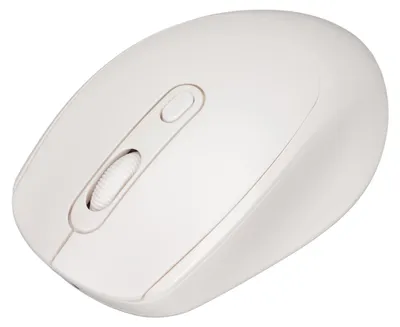 Zdjęcie produktu dla Bezprzewodowa mysz mechaniczna o ergonomicznej konstrukcji, z 3-stopniową regulacją czułości (DPI), 1600 DPI, 2,4 GHz, zasilana przez USB, biała