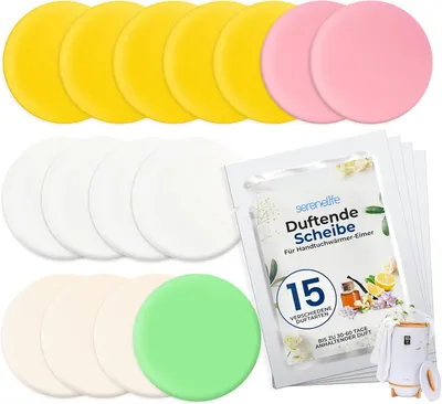Produktbild von SereneLife Lufterfrischer für Handtuchwärmer & Innenraum, Duftpads mit 15 verschiedenen Düften, für Auto, Aromatherapie & Handtuchtrockner