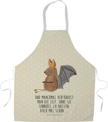 Produktbild von Mr. & Mrs. Panda Kellnerschürze Fledermaus Sitzen - Gelb Pastell - Geschenk, Fledermäuse, Grillschürze, Koch Schürze, Motivation, Vorbinder, Entspannen, Küchenschürze