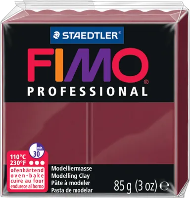 Produktbild von FIMO PROFESSIONAL Modelliermasse bordeaux 85 g
