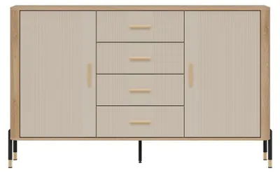 Productafbeelding van Furniture24 Kommode Dante Dt09, dressoir, 164 x 100 x 40 cm - Cremona eik/kasjmier