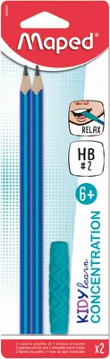 Image de MAPED Crayon graphite Kidy Learn Concentration, lot de 2, avec embout de préhension