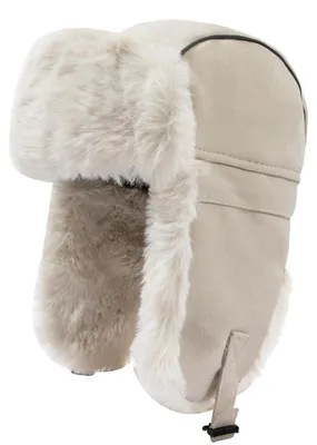 Produktbild von Wintermütze mit Ohrenklappen Herren Damen Warme Fliegermütze PL2404-WhiteBeige