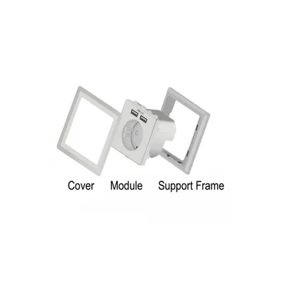 Image de DELOCK Einbausteckdose mit 2 x USB Typ-A Ladeport 2,4 A