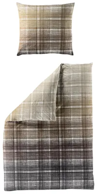 Produktbild von BIERBAUM Bettwäsche Biber BL 135x200 cm grau Bettbezug Bettzeug