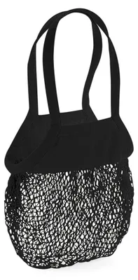 Produktbild von Westford Mill W150 | Organic Baumwolle Mesh Grocery Bag 38 x 41 cm - Farbe: Black - Größe: One Size