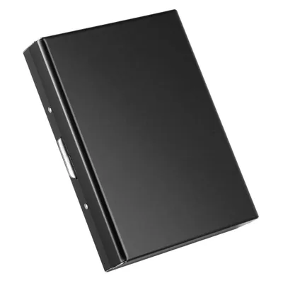 Immagine prodotto di Porta biglietti da visita in acciaio con blocco RFID, copertura protettiva per biglietti da 80 g, Porta biglietti - CARDITKA Nero