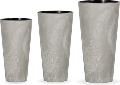 Produktbild von Wellhome Tubus Slim Pk2953 Set S Blumentopf 3 Einheiten Grau Grau One Size
