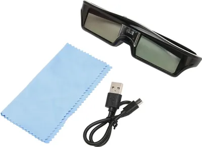 Image de Lunettes DLP Link 3D, Obturateur actif USB rechargeable pour tous les projecteurs, Compatible avec 96 à 144 Hz, Batterie intégrée KX30 (KX30)
