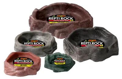 Productafbeelding van Zoo Med Waterschaal voor reptielen met natuurlijke rotslook | gerecycled kunststof | 5 maten Small
