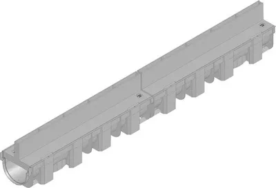 Produktbild von Hauraton TOP x Kunststoffrinne aus PP mit Schlitzabdeckung aus Kunststoff 1000 mm x 119 mm x 147 mm