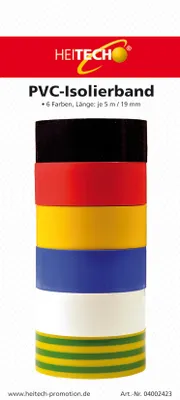 Produktbild von Heitech PVC-Isolierband, 6-teilig
