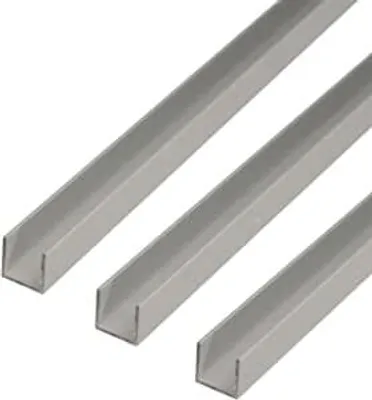 Produktbild von Alberts U-Profil | Aluminium, silberfarbig eloxiert | 1000 x 18 x 20 mm | 3er Set