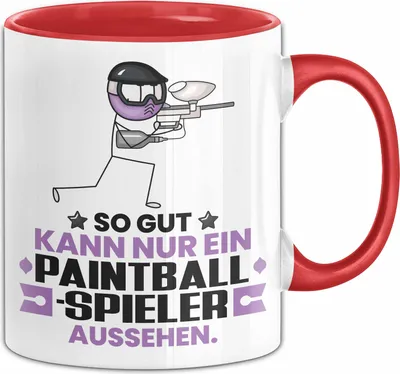 Produktbild von Paintballspieler Geschenk Tasse So Gut Kann Nur Ein Paintballspieler Aussehen Geschenkidee Kaffee-Becher (Rot)