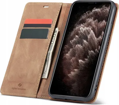 Produktbild von Spacecase Wallet iPhone 11 Pro hellbraun