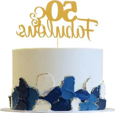 Immagine prodotto di Decorazioni per il 50° compleanno - Glitter dorato - Larghezza 15 cm - Oro