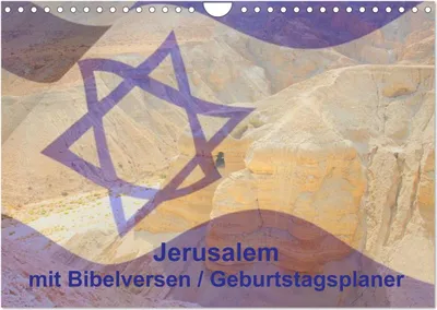Produktbild von Jerusalem mit Bibelversen / Geburtstagsplaner (Wandkalender 2025 DIN A4 quer), CALVENDO Monatskalender