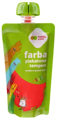 Imagen del producto de Pintura témpera en envase de 100 ml, marca Happy Color, color rojo