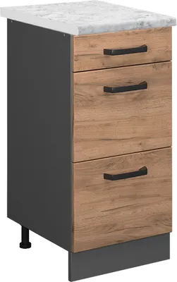 Obrázek produktu pro Spodní skříňka kuchyňské linky Vicco R-Line Zlatý mocný dub 40 cm PD Mramor, Model 46090