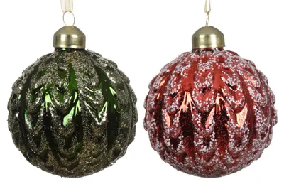 Productafbeelding van Kerstbal glas d8 cm a2 S Decoris
