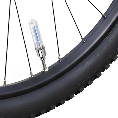 Produktbild von Avizar, LED-Ventilkappe 5 LEDs einfarbig für Fahrrad Motorrad Auto, Silber
