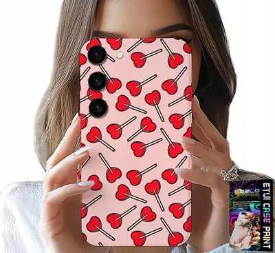 Zdjęcie produktu dla Etui Do Samsung Galaxy S23 - Kobiece, Modne Wzory Lizaki W Serca Case